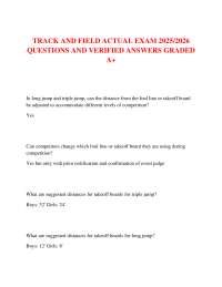 Track and Field Exam Q&A: Rules and Regulations 2025/2026