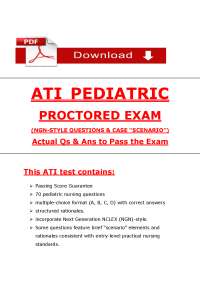 Pediatric Nursing Exam: NGN-Style Questions and Answers