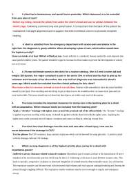 Nursing Practice Questions: Patient Care and Emergency Response