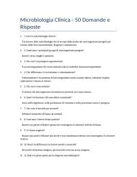 microbiologia e microbiologia clinica domande e risposte