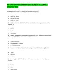 Instrumentation NCCER Exam Questions and Answers 2025