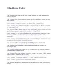 NRA Basic Rules Questions and 100% Correct Answers