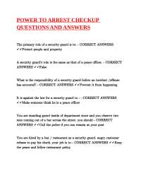 Security Guard Power to Arrest: Questions and Answers