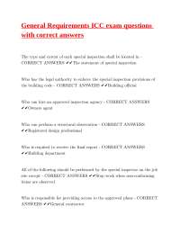 ICC Exam Questions: Special Inspection Requirements
