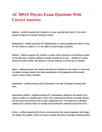 Physics Exam Questions and Concepts Explained