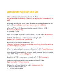 2025 COLORADO POST STUDY GUIDE 2025-2026 (A NEW UPDATED VERSION) COMPLETE 500 ACTUAL QUEST