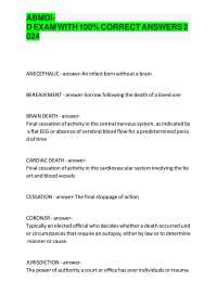 ABMDI EVIDENCE TEST FINAL EXAM 3 ACTUAL EXAM 2024 COMPLETE 50 REAL QUESTIONS AND CORRECT D