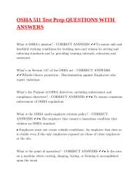 OSHA 511 Test Prep: Questions and Answers for Safety Certification