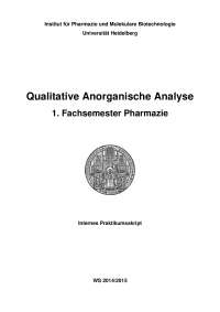 Pharmazie Praktikum 2025