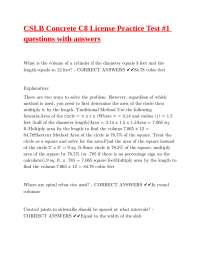 CSLB Concrete C8 License Practice Test #1 questions with answers