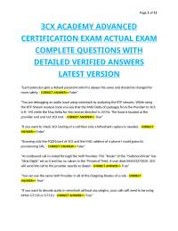 3CX ACADEMY ADVANCED CERTIFICATION EXAM ACTUAL EXAM COMPLETE QUESTIONS WITH ANSWERS