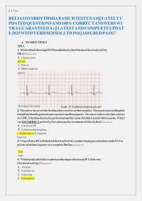 RELIAS ADVANCED DYSRHYTHMIA EXAM A LATEST 2025 COMPLETE 85 REAL QUESTIONS AND CORRECT ANSW