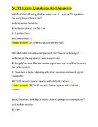 NCTI Exam Q&A: Cable Technology and Industry Regulations