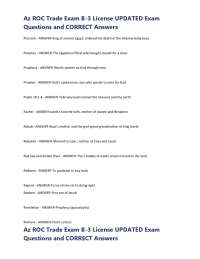 Old Testament Key Figures and Events: Q&A Study Guide