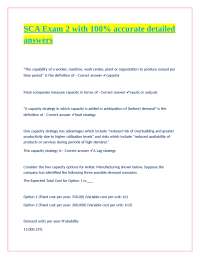 Capacity Planning Exam Questions and Answers