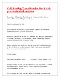 C-39 Roofing Trade Practice Test with Solutions