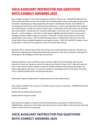 USCG Auxiliary Instructor PQS: Questions and Answers 2025
