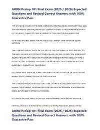AORN Periop 101 Final Exam (2025 / 2026) Expected  Questions and Revised Correct Answers.