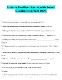Indiana For-Hire License Exam Prep: Solved Questions and Answers