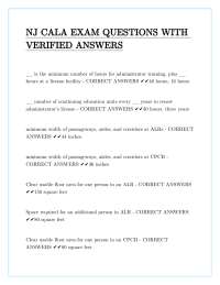 NJ CALA Exam Q&A: Assisted Living Regulations & Management