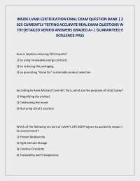 2024 INSIDE LVMH CERTIFICATE LATEST ACTUAL EXAM WITH 250 REAL EXAM QUESTIONS AND CORRECT A