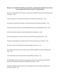 Business Law and Ethics: Comprehensive Q&A Review 2025/2026
