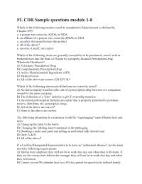 FL CDR Sample questions module 1-8