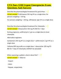 UTA Nurs 5338 Urgent Emergencies Exam Questions And Answers