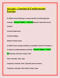 Cardiovascular Exercise Concepts Quiz: Test Your Knowledge