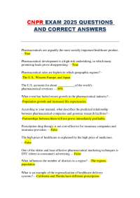 CNPR Exam 2025: Pharmaceutical Sales and Regulations Q&A