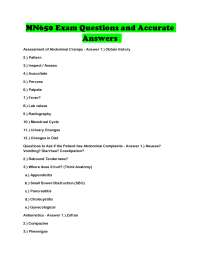 Abdominal Pain Assessment: Exam Q&A