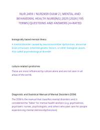 Mental Health Nursing: Assessment, Diagnosis, and Treatment