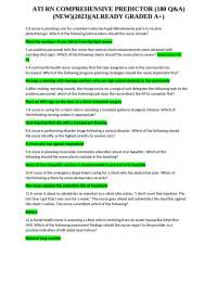 RN Comprehensive Predictor Exam Q&A: Nursing Study Guide