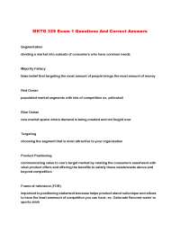 Marketing Essentials: Segmentation, Targeting, and Consumer Behavior