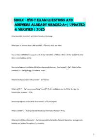 SBOLC - WIN-T Exam questions and  answers already graded A+| Updated  & Verified | 2025  W