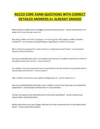 NCCCO CORE EXAM QUESTIONS WITH CORRECT DETAILED ANSWERS A+