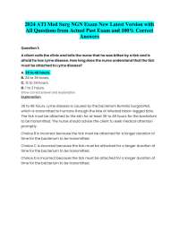 Medical-Surgical Nursing Exam Questions and Answers