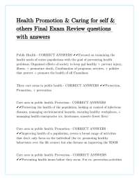 Health Promotion Exam Review: Public Health Concepts and Strategies