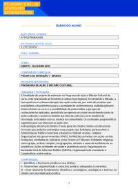 PROJETO DE EXTENSÃO I - DIREITO
