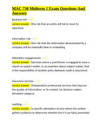 Auditing Exam Prep: Questions and Answers on Risk and Assurance