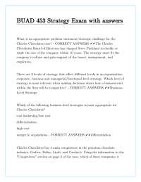 Business Strategy Exam Questions and Answers