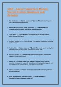 Insurance Agency Operations: Practice Questions and Answers