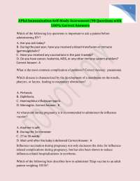 Immunization Self-Study Assessment: 90 Q&A on Vaccine Administration