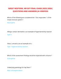 NR507 MIDTERM, NR 507 FINAL EXAM|2025|2026|QUESTIONS AND ANSWERS|A+VERIFIED