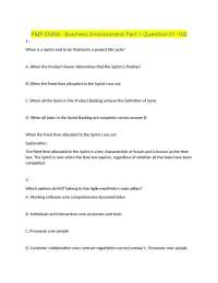 PMP Exam Prep: Agile Project Management Questions and Answers