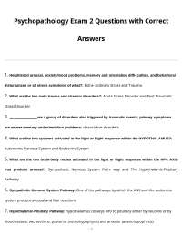 Psychopathology Exam Q&A: Trauma, Dissociative, Somatic, & Mood Disorders