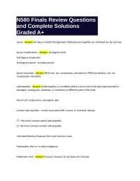 N580 Finals Review Questions and Complete Solutions Graded A+