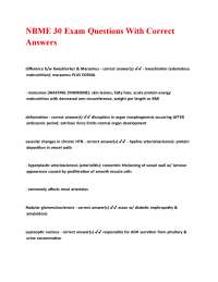 NBME 30 Exam Questions and Answers: A Comprehensive Review of Medical Pathophysiology