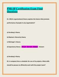 PMI-SP Certification Exam Questions: Organizational Theories and Project Planning
