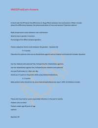 Pharmacology & Clinical Decisions in Nursing: MCQ & Answers